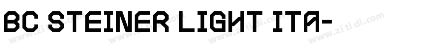BC Steiner Light Ita字体转换